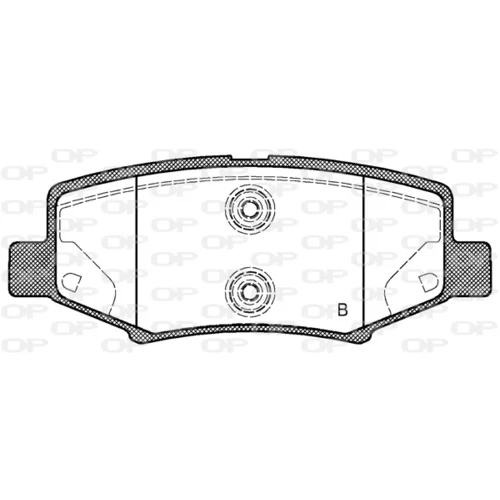 Sada brzdových platničiek kotúčovej brzdy BPA1264.02 (OPEN PARTS) - obr. 1