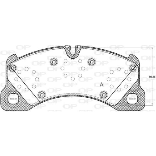 Sada brzdových platničiek kotúčovej brzdy OPEN PARTS BPA1345.00