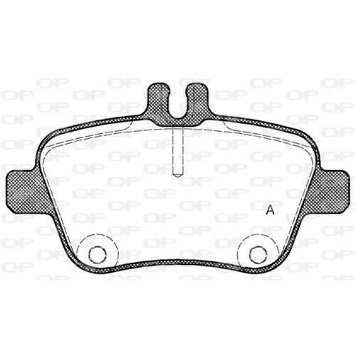Sada brzdových platničiek kotúčovej brzdy OPEN PARTS BPA1477.00