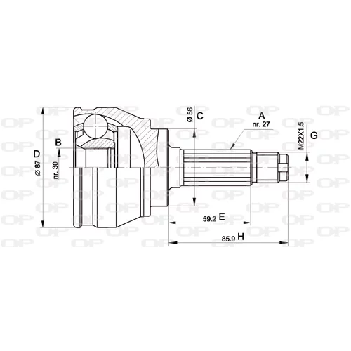 Sada kĺbov hnacieho hriadeľa OPEN PARTS CVJ5083.10