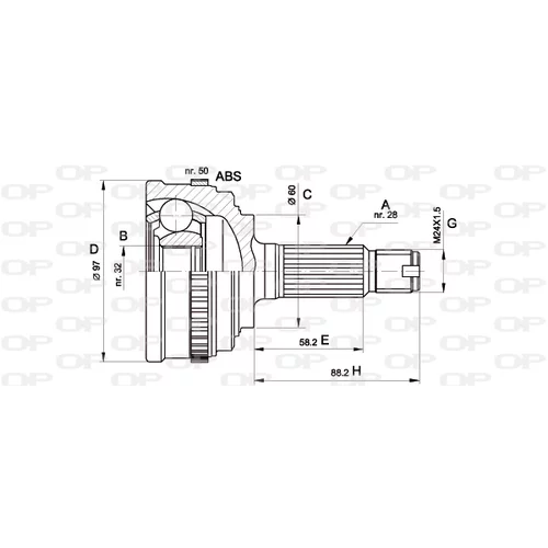 Sada kĺbov hnacieho hriadeľa OPEN PARTS CVJ5130.10