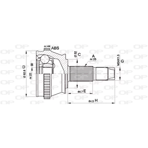 Sada kĺbov hnacieho hriadeľa OPEN PARTS CVJ5210.10