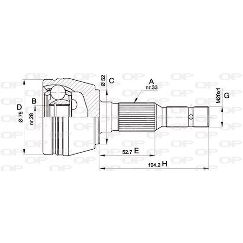 Sada kĺbov hnacieho hriadeľa OPEN PARTS CVJ5285.10