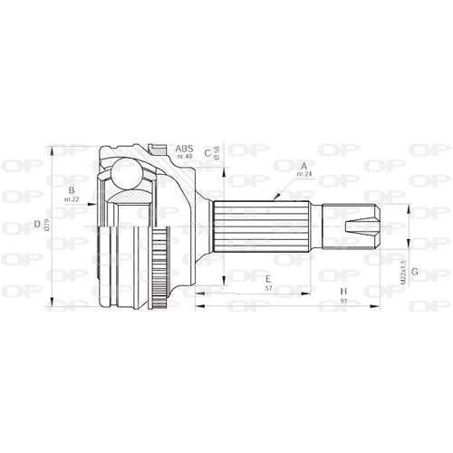 Sada kĺbov hnacieho hriadeľa OPEN PARTS CVJ5497.10