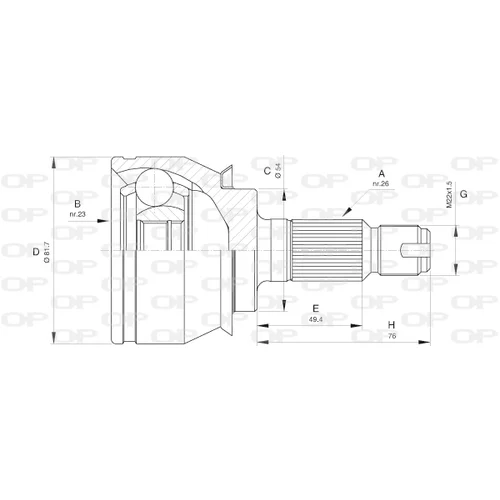 Sada kĺbov hnacieho hriadeľa OPEN PARTS CVJ5528.10