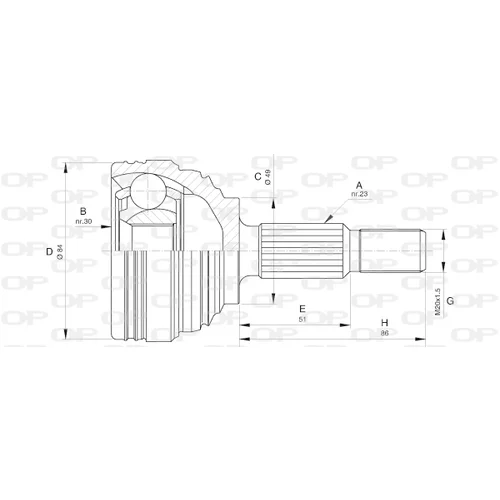 Sada kĺbov hnacieho hriadeľa OPEN PARTS CVJ5613.10
