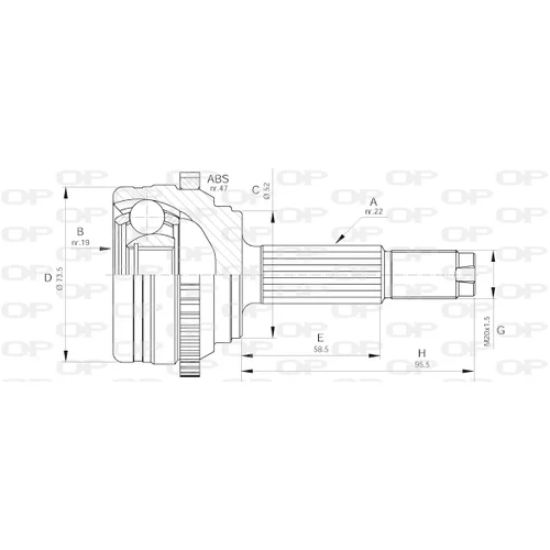 Sada kĺbov hnacieho hriadeľa OPEN PARTS CVJ5645.10