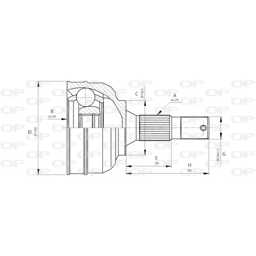 Sada kĺbov hnacieho hriadeľa OPEN PARTS CVJ5680.10