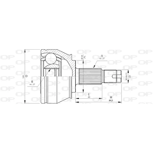 Sada kĺbov hnacieho hriadeľa OPEN PARTS CVJ5715.10