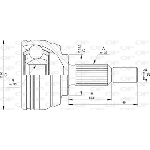 Sada kĺbov hnacieho hriadeľa OPEN PARTS CVJ5749.10