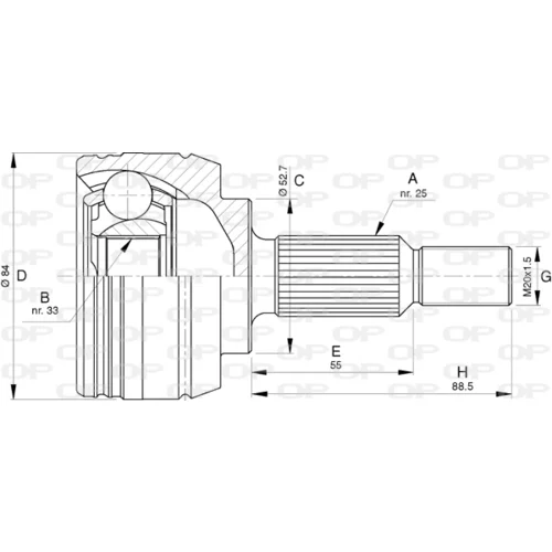 Sada kĺbov hnacieho hriadeľa OPEN PARTS CVJ5794.10