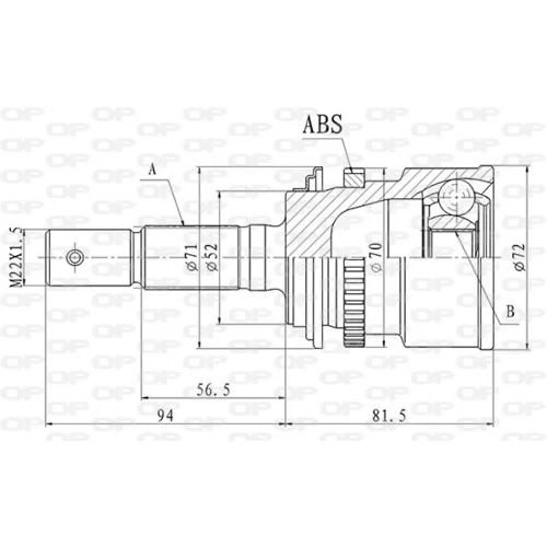 Sada kĺbov hnacieho hriadeľa OPEN PARTS CVJ5842.10