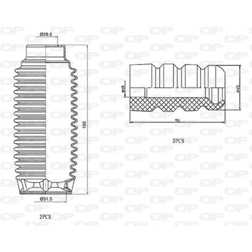 Ochranná sada tlmiča proti prachu OPEN PARTS DCK5024.04