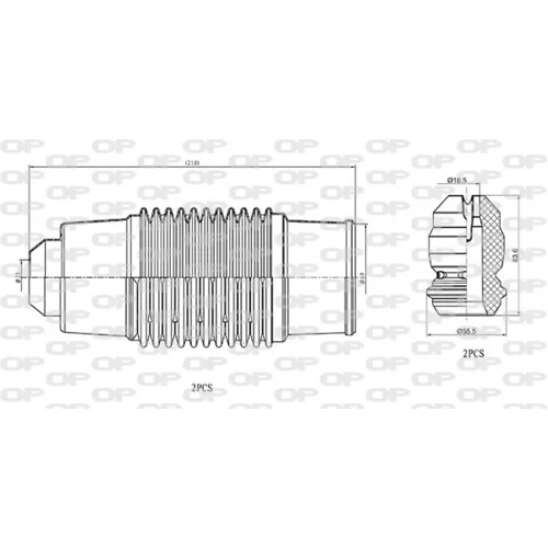 Ochranná sada tlmiča proti prachu OPEN PARTS DCK5032.04