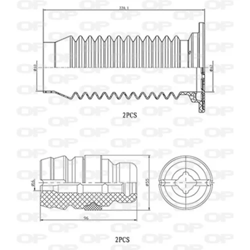 Ochranná sada tlmiča proti prachu OPEN PARTS DCK5043.04