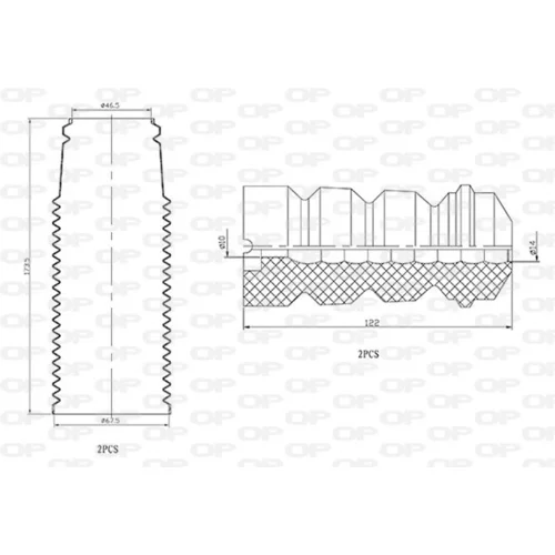 Ochranná sada tlmiča proti prachu OPEN PARTS DCK5069.04