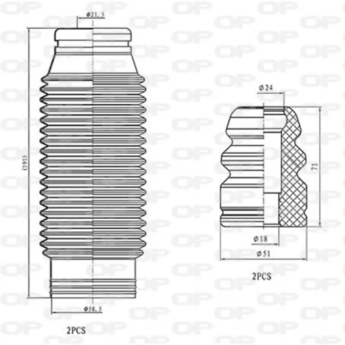 Ochranná sada tlmiča proti prachu OPEN PARTS DCK5090.04