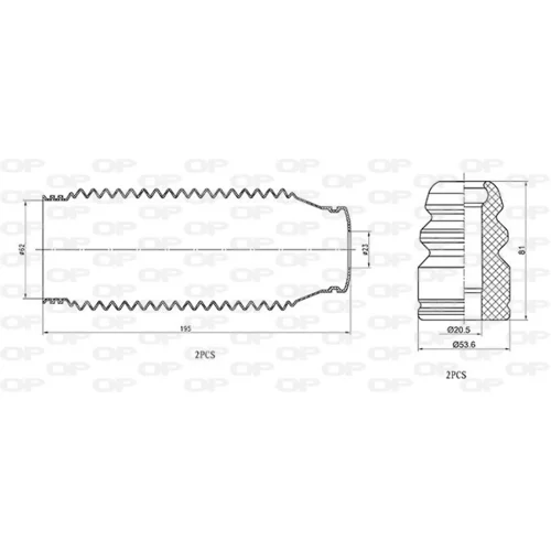 Ochranná sada tlmiča proti prachu OPEN PARTS DCK5091.04