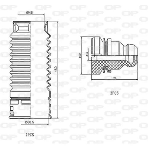 Ochranná sada tlmiča proti prachu OPEN PARTS DCK5093.04