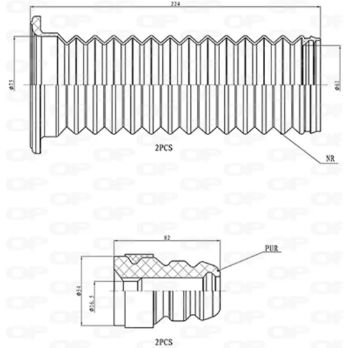 Ochranná sada tlmiča proti prachu OPEN PARTS DCK5118.04