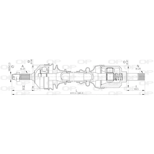 Hnací hriadeľ OPEN PARTS DRS6123.00