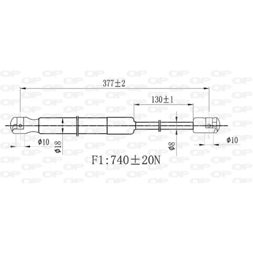 Pneumatická pružina, Batožinový/nákladný priestor GSR6481.00 (OPEN PARTS) - obr. 1