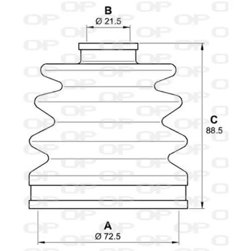 Manžeta hnacieho hriadeľa - opravná sada SJK7039.00 (OPEN PARTS) - obr. 1