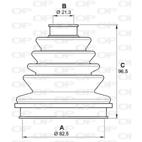 Manžeta hnacieho hriadeľa - opravná sada SJK7159.00 (OPEN PARTS) - obr. 1