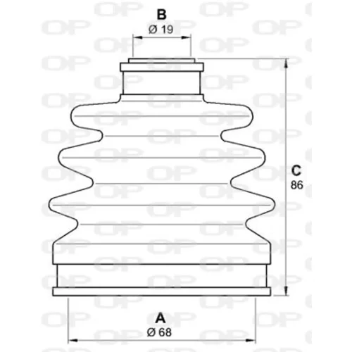 Manžeta hnacieho hriadeľa - opravná sada SJK7174.00 (OPEN PARTS) - obr. 1