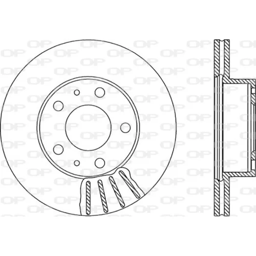 Brzdový kotúč OPEN PARTS BDA1151.20
