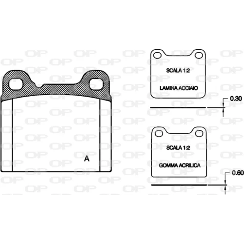 Sada brzdových platničiek kotúčovej brzdy OPEN PARTS BPA0257.20