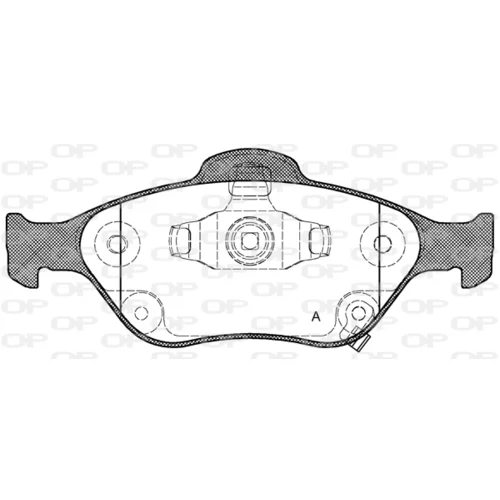 Sada brzdových platničiek kotúčovej brzdy OPEN PARTS BPA0766.12