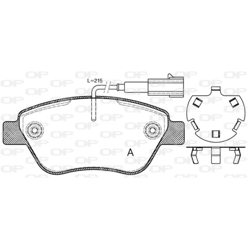 Sada brzdových platničiek kotúčovej brzdy OPEN PARTS BPA0858.32