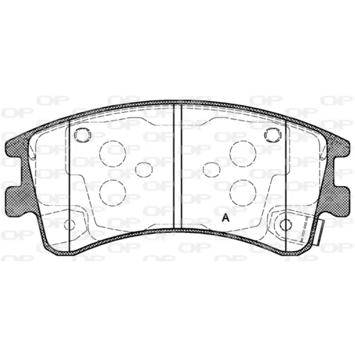 Sada brzdových platničiek kotúčovej brzdy OPEN PARTS BPA0970.02