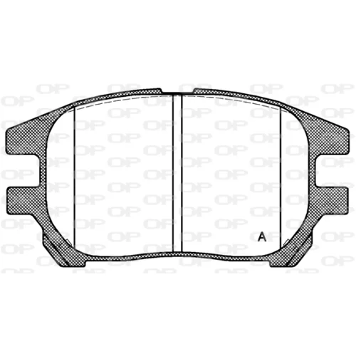 Sada brzdových platničiek kotúčovej brzdy OPEN PARTS BPA0972.00