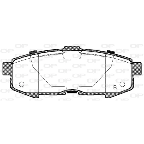Sada brzdových platničiek kotúčovej brzdy BPA1160.00 (OPEN PARTS) - obr. 1