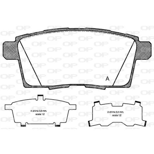 Sada brzdových platničiek kotúčovej brzdy OPEN PARTS BPA1268.00