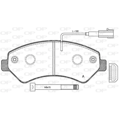 Sada brzdových platničiek kotúčovej brzdy OPEN PARTS BPA1275.01