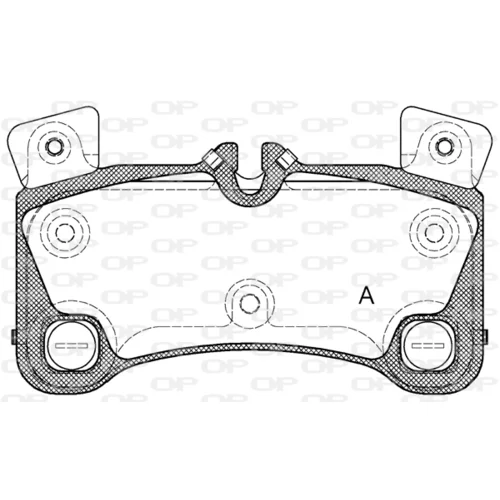 Sada brzdových platničiek kotúčovej brzdy OPEN PARTS BPA1346.00