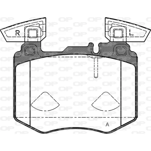 Sada brzdových platničiek kotúčovej brzdy OPEN PARTS BPA1883.10