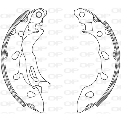 Sada brzdových čeľustí BSA2235.00 (OPEN PARTS)