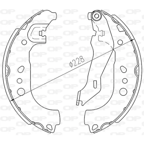 Sada brzdových čeľustí OPEN PARTS BSA2265.00