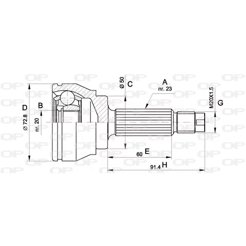 Sada kĺbov hnacieho hriadeľa OPEN PARTS CVJ5033.10