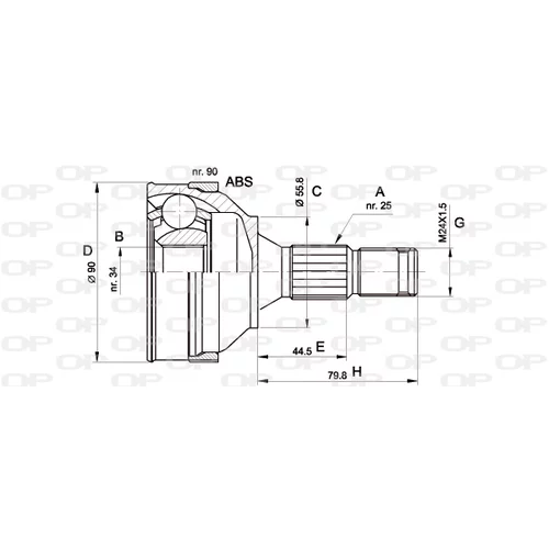 Sada kĺbov hnacieho hriadeľa OPEN PARTS CVJ5138.10
