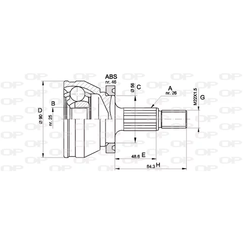 Sada kĺbov hnacieho hriadeľa OPEN PARTS CVJ5167.10