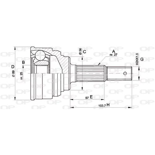 Sada kĺbov hnacieho hriadeľa OPEN PARTS CVJ5319.10