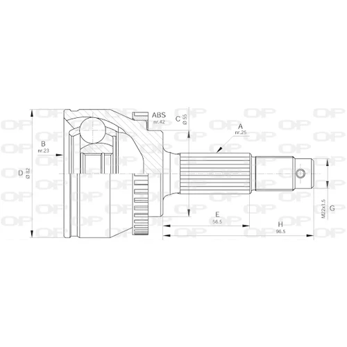 Sada kĺbov hnacieho hriadeľa OPEN PARTS CVJ5597.10