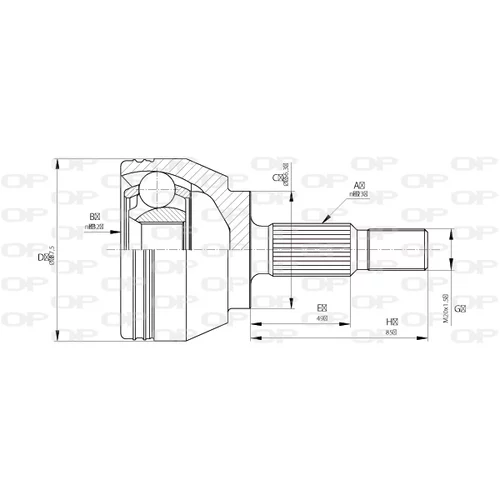 Sada kĺbov hnacieho hriadeľa OPEN PARTS CVJ5684.10