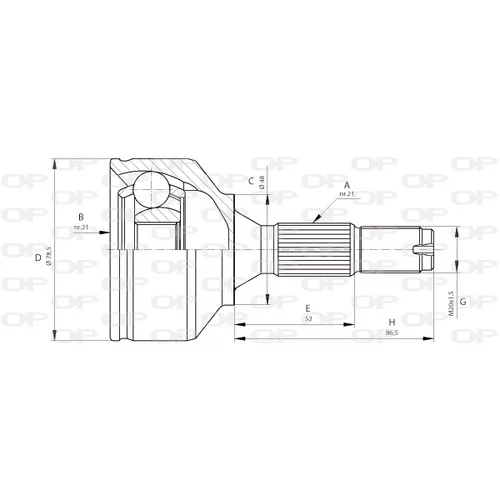 Sada kĺbov hnacieho hriadeľa OPEN PARTS CVJ5685.10