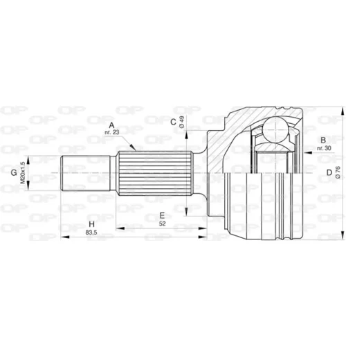 Sada kĺbov hnacieho hriadeľa OPEN PARTS CVJ5798.10